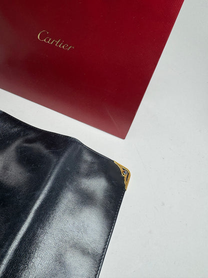 Vintage Cartier Leather Card  Holder Black