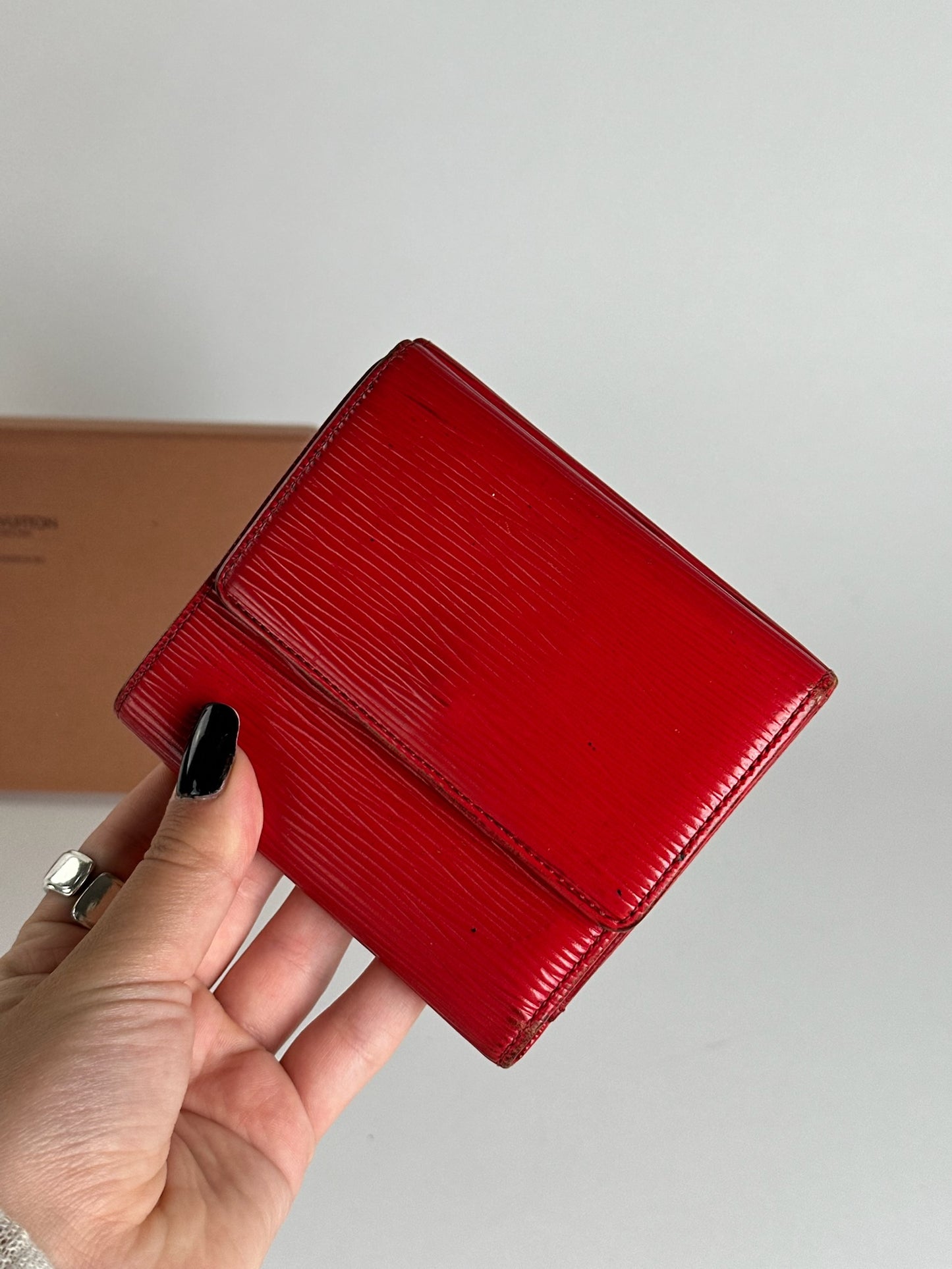 Vintage Louis Vuitton EPI Leather wallet red