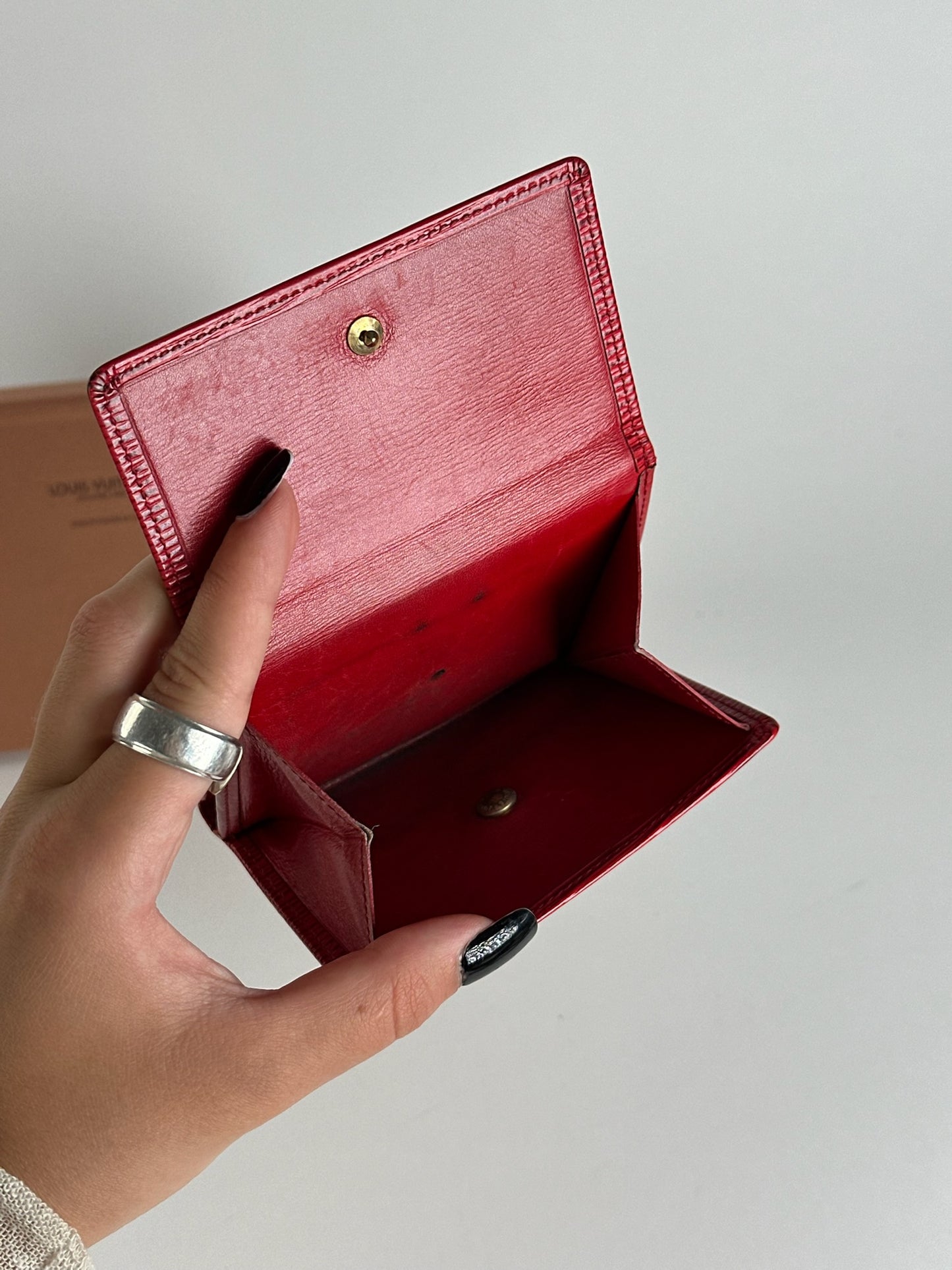 Vintage Louis Vuitton EPI Leather wallet red