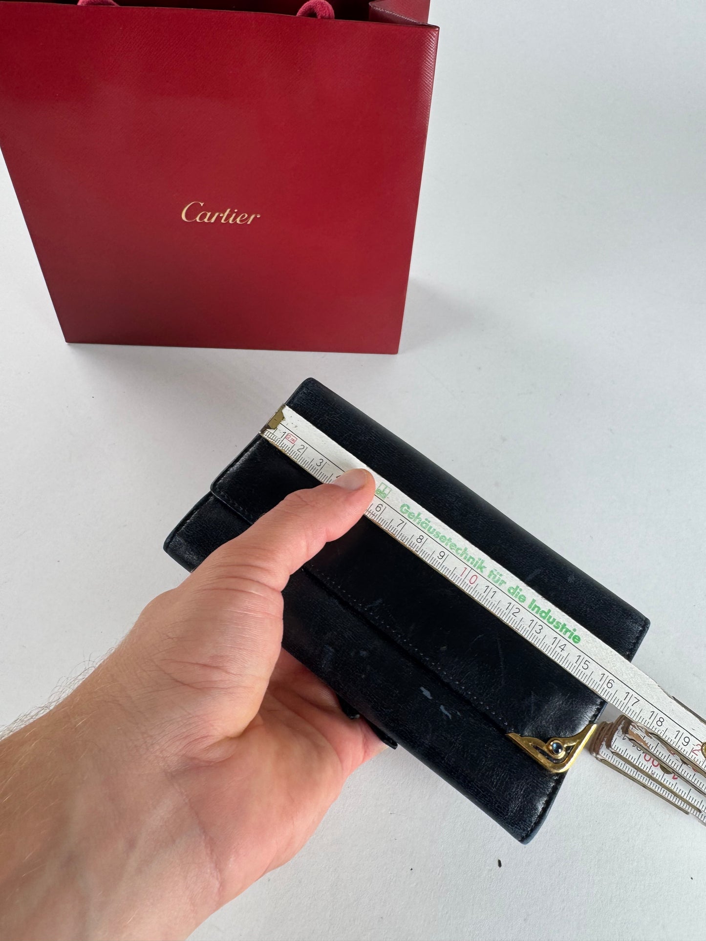 Vintage Cartier Leather Card  Holder Black