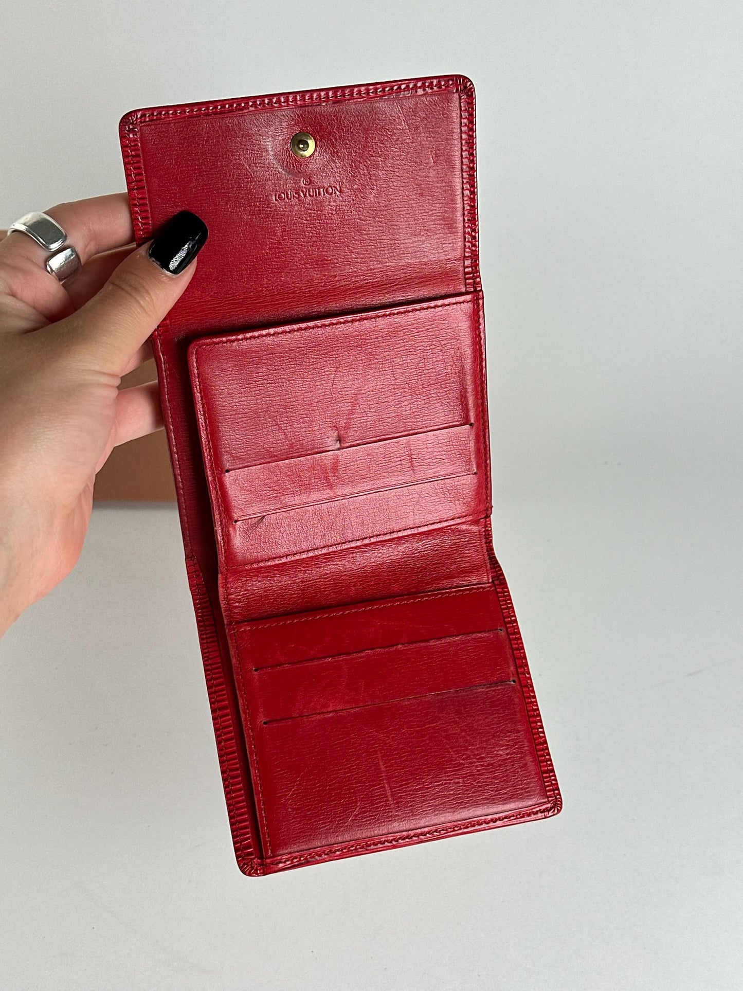 Vintage Louis Vuitton EPI Leather wallet red