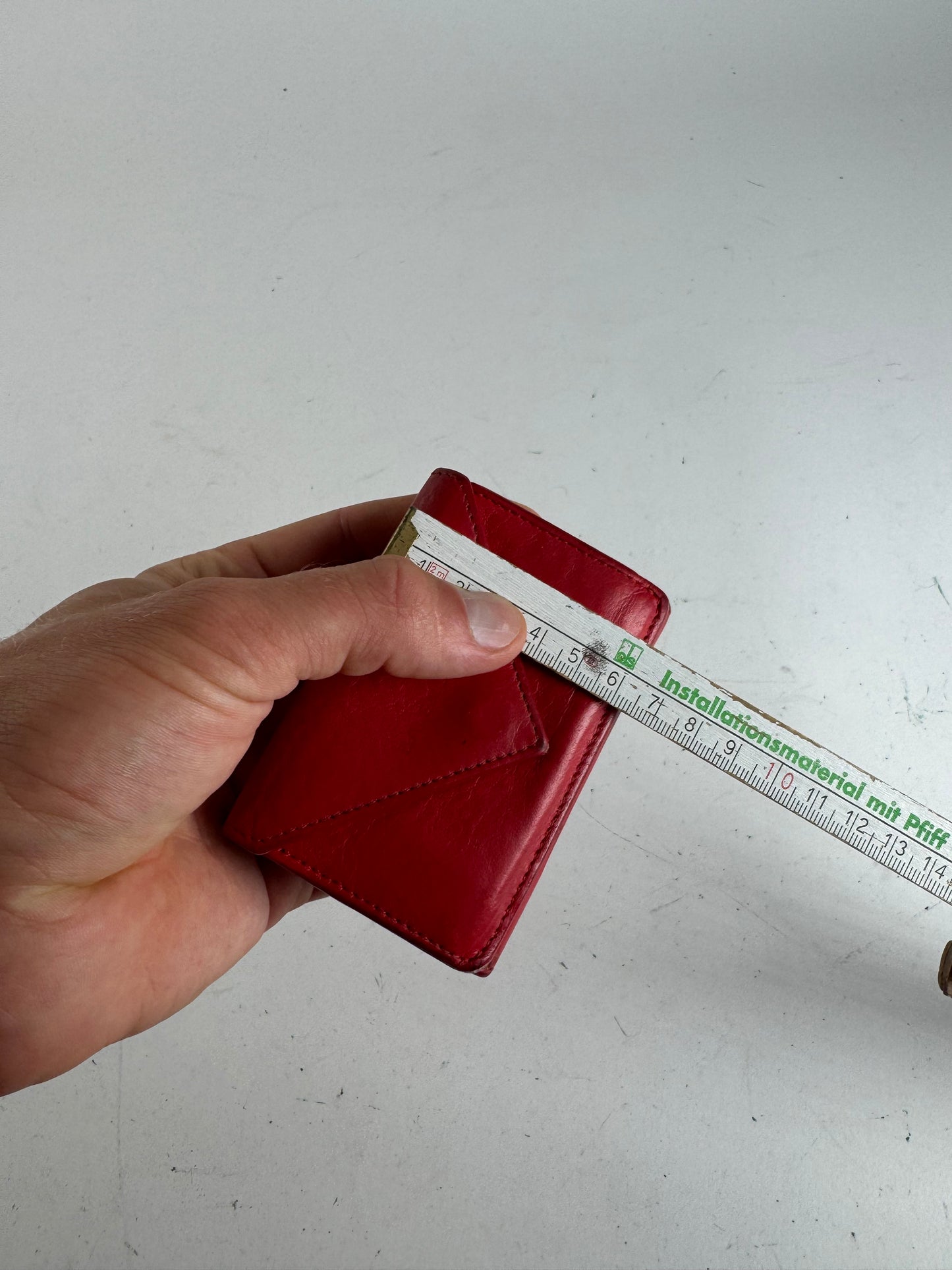 Vintage Balenciaga Leather Postal Card Holder red