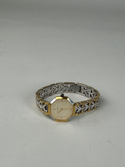 Vintage Saint Laurent Two-Tone Stainless Steel Watch Gold Silver