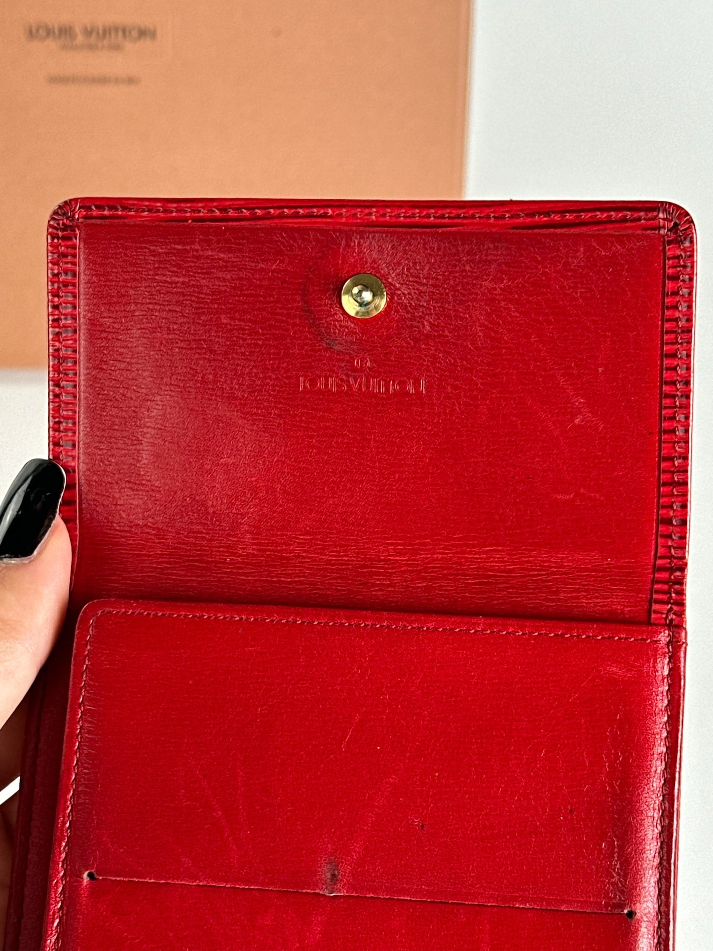 Vintage Louis Vuitton EPI Leather wallet red