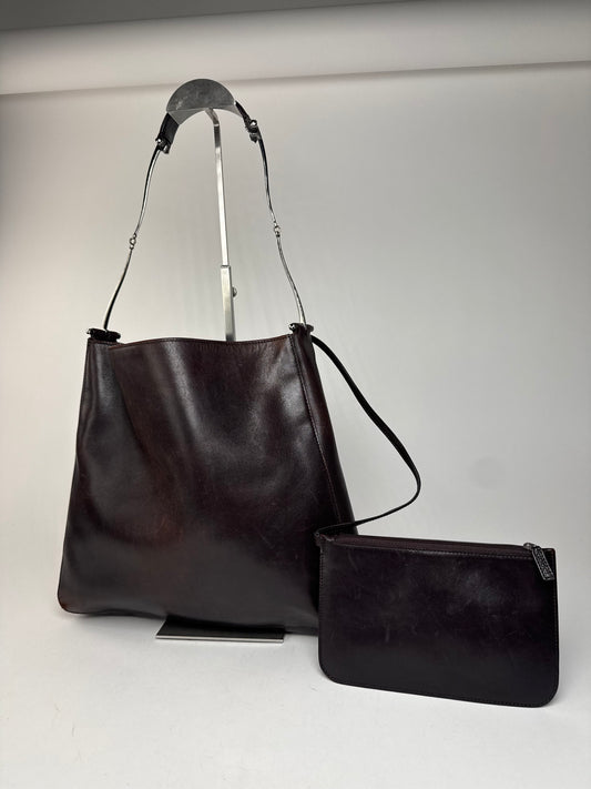 Vintage Gucci Tom Ford Leather shopper Handbag brown