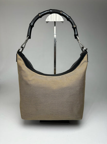 Vintage Gucci Top Handler Handbag Gray