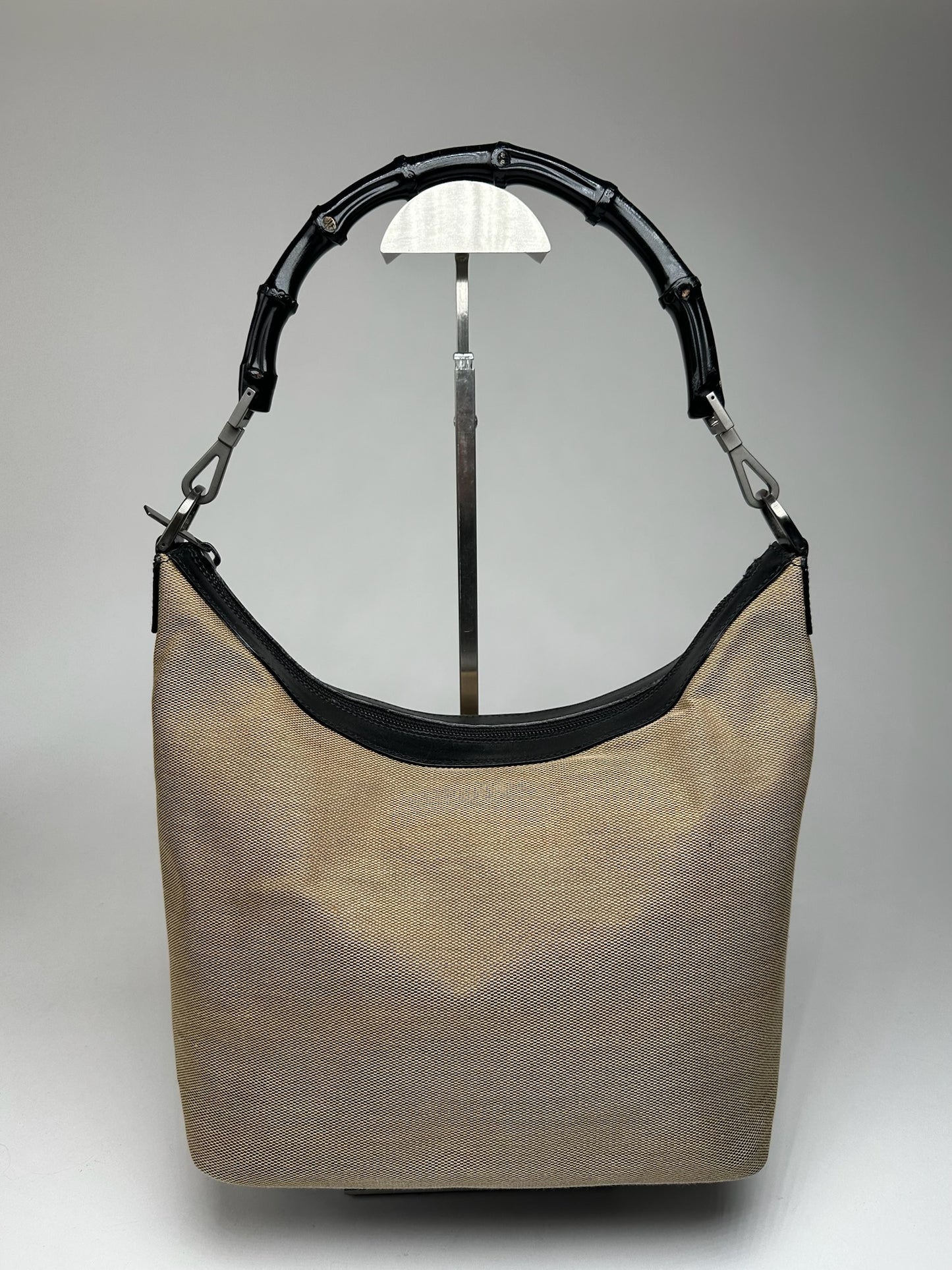 Vintage Gucci Top Handler Handbag Gray