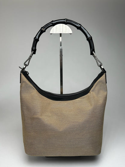 Vintage Gucci Top Handler Handbag Gray