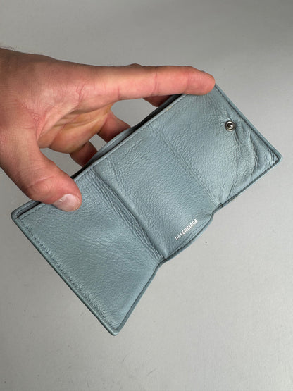 Vintage Balenciaga Leather Postal Card Holder Light Blue