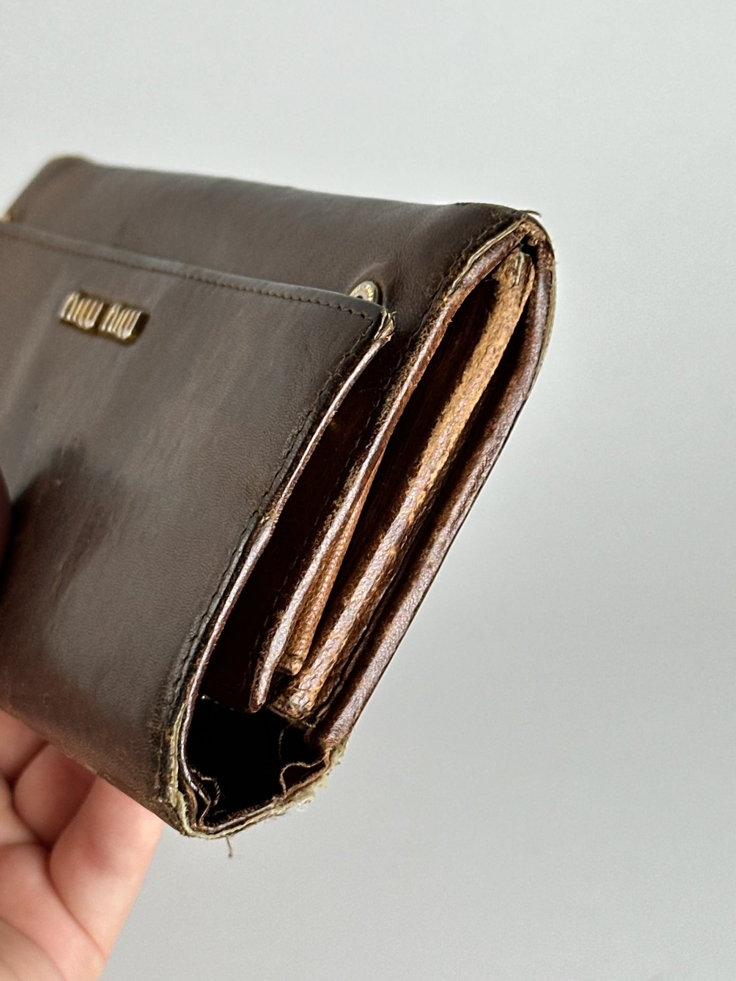 Vintage Miu Miu Leather wallet brown