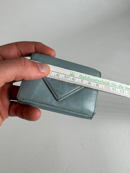 Vintage Balenciaga Leather Postal Card Holder Light Blue