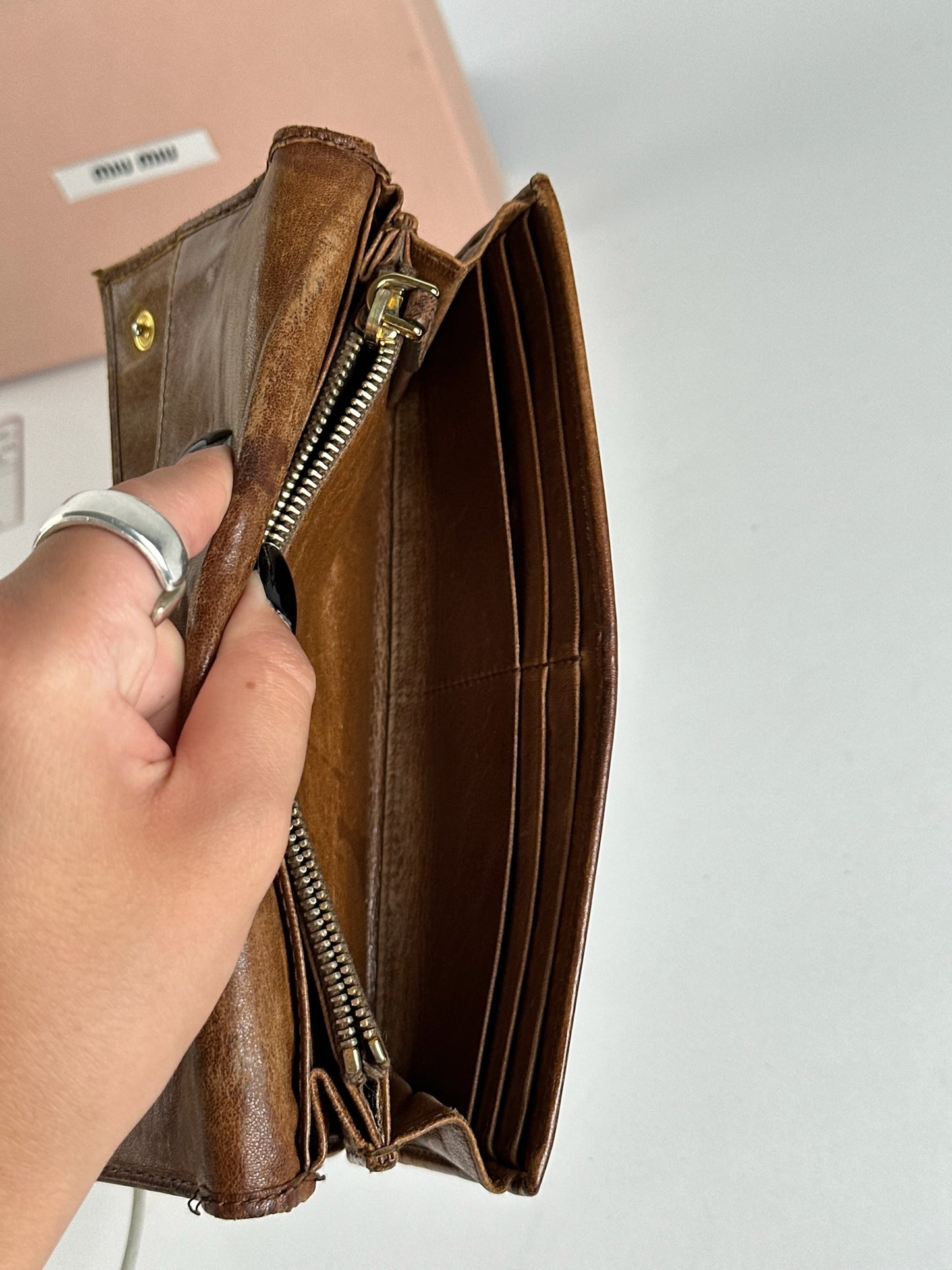 Vintage Miu Miu Leather wallet brown