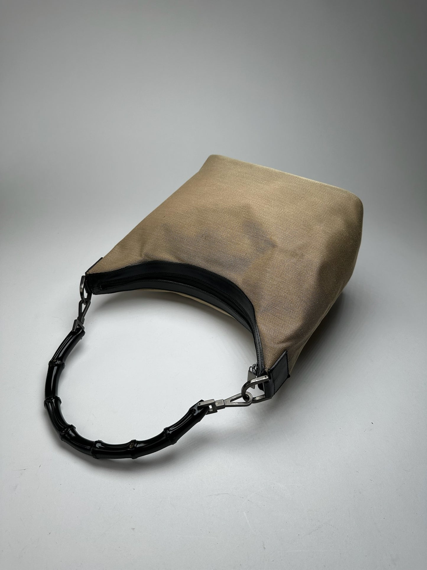 Vintage Gucci Top Handler Handbag Gray