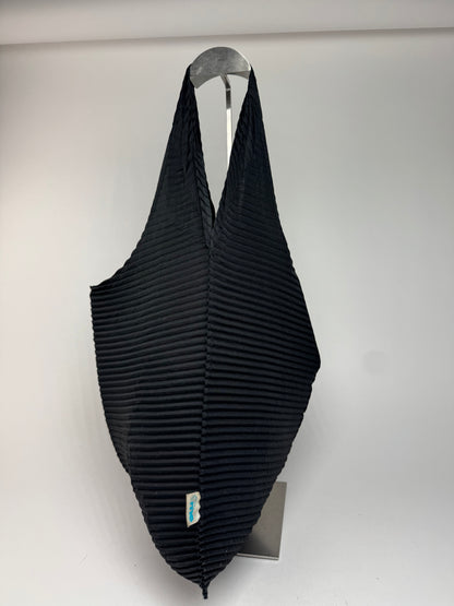 Sac à main plissé vintage Issey Miyake noir