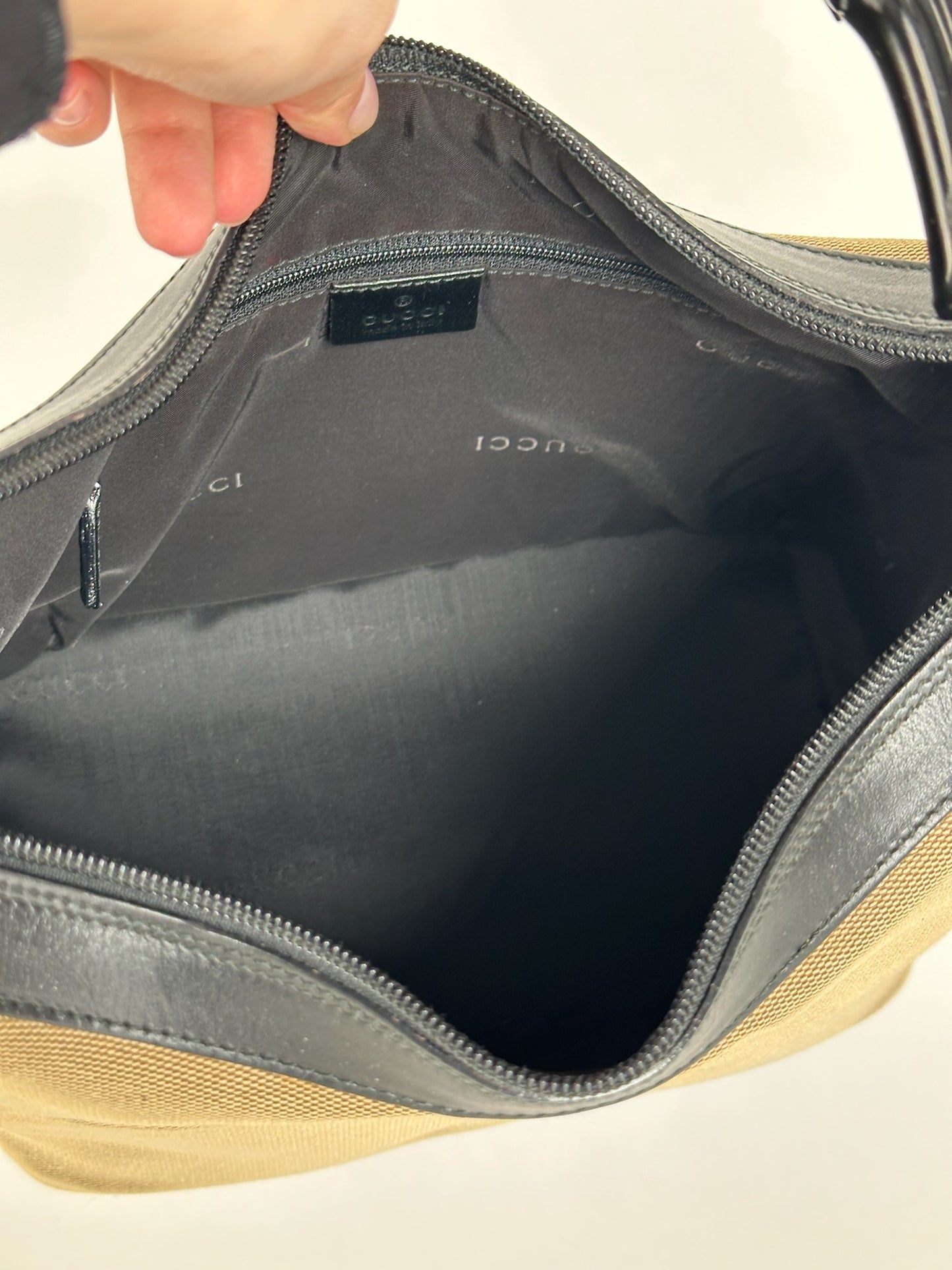 Vintage Gucci Top Handler Handbag Gray