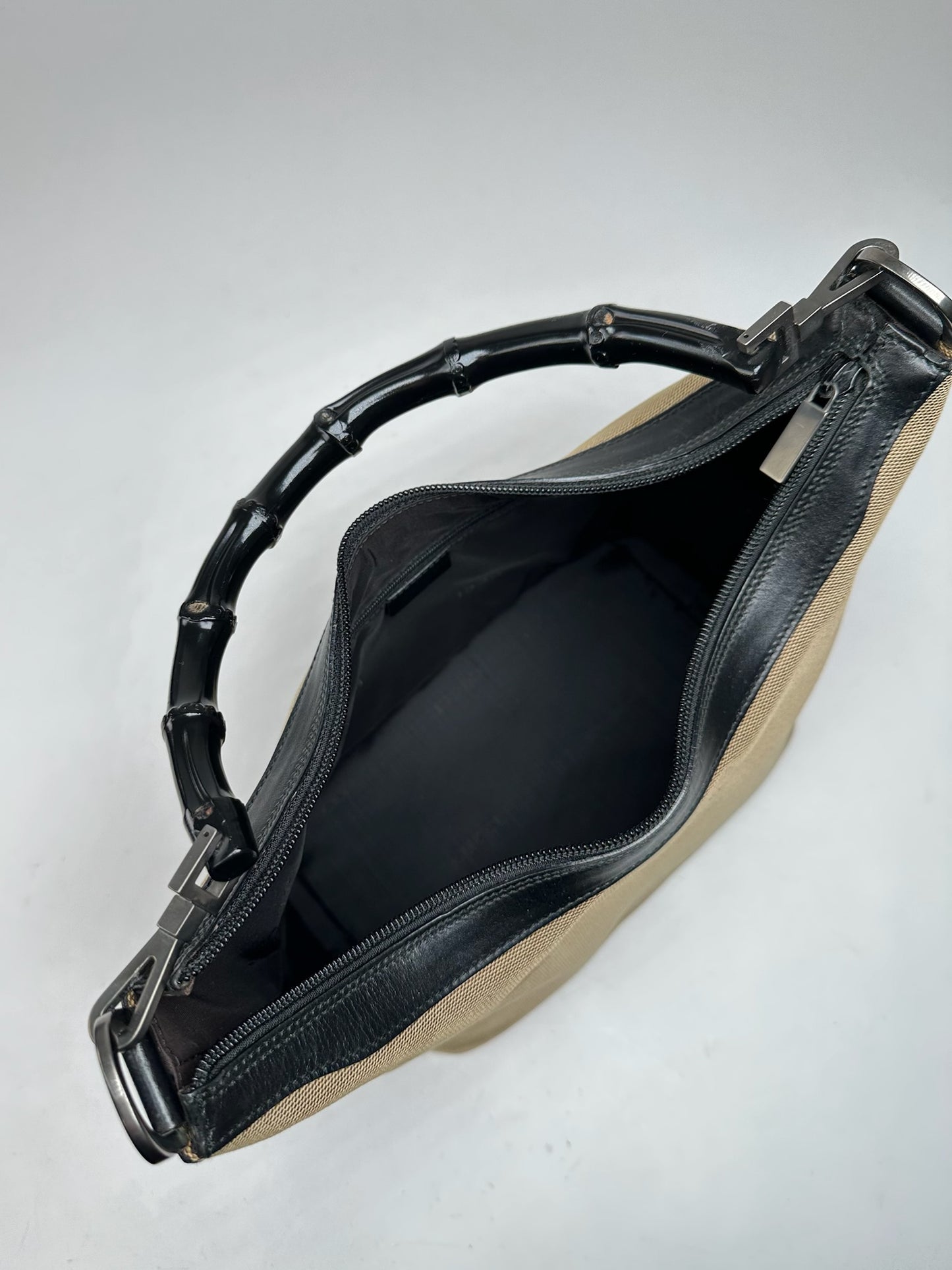 Vintage Gucci Top Handler Handbag Gray