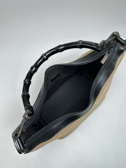 Vintage Gucci Top Handler Handbag Gray