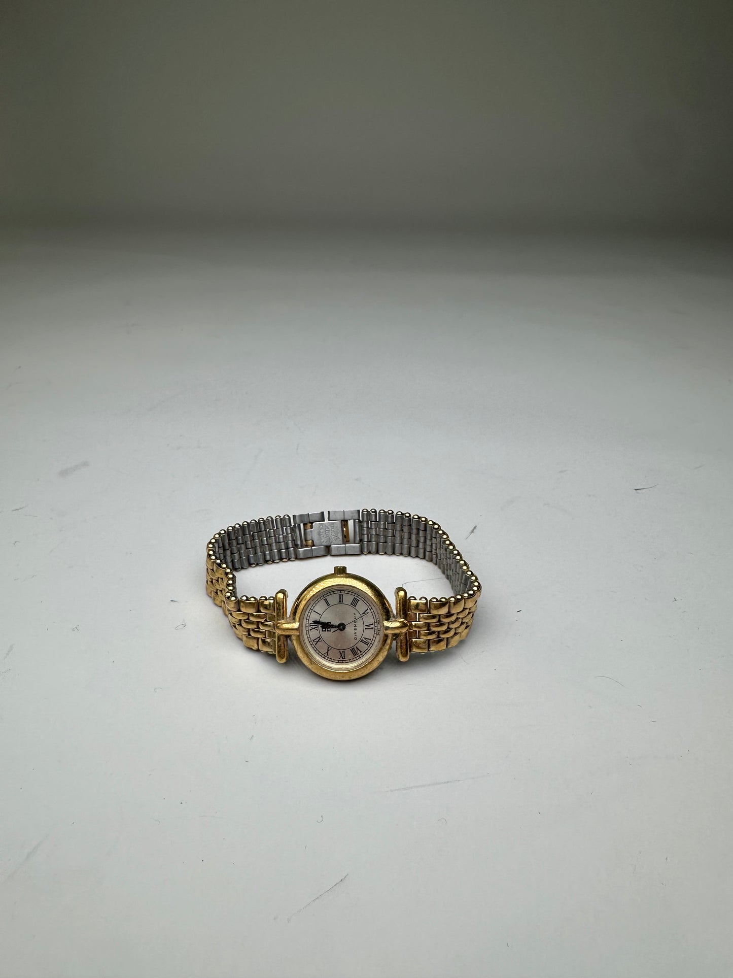 Vintage Givenchy Stainless Steel Bracelet Watch Gold Silver