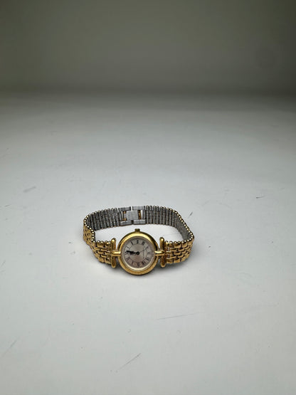 Vintage Givenchy Stainless Steel Bracelet Watch Gold Silver