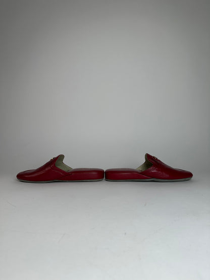 Vintage Dior Leather Slides Red EU37
