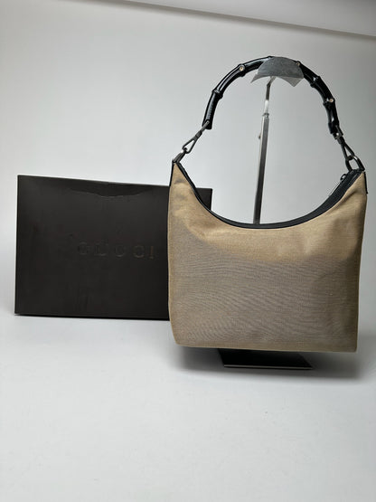 Vintage Gucci Top Handler Handbag Gray