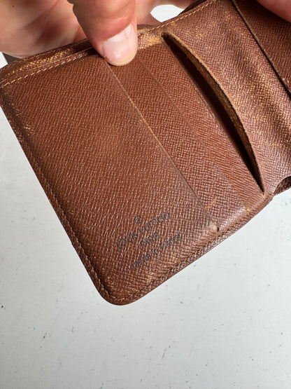 Vintage Louis Vuitton monogram leather zippy wallet brown