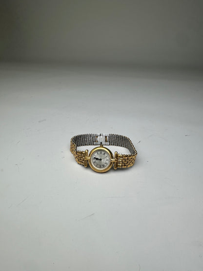 Vintage Givenchy Stainless Steel Bracelet Watch Gold Silver