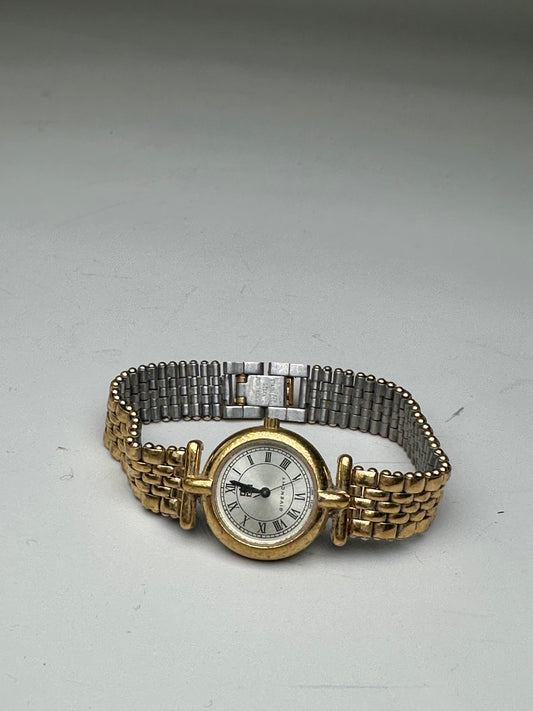 Vintage Givenchy Stainless Steel Bracelet Watch Gold Silver