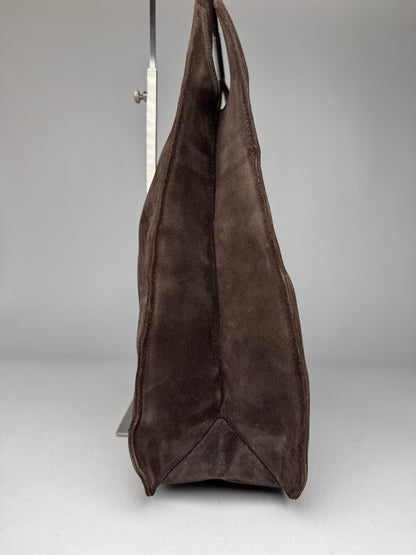 Vintage Gucci Big Suede Bag brown