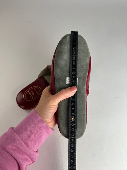 Vintage Dior Leather Slides Red EU37