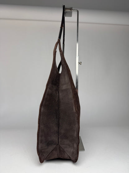 Vintage Gucci Big Suede Bag brown