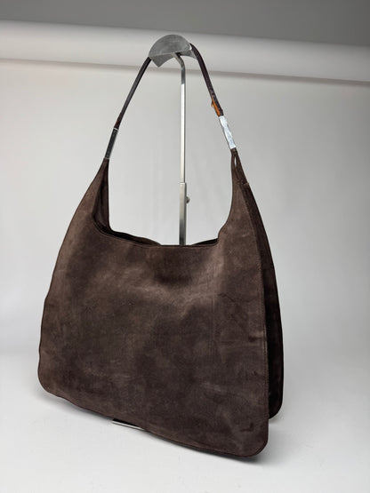 Vintage Gucci Big Suede Bag brown