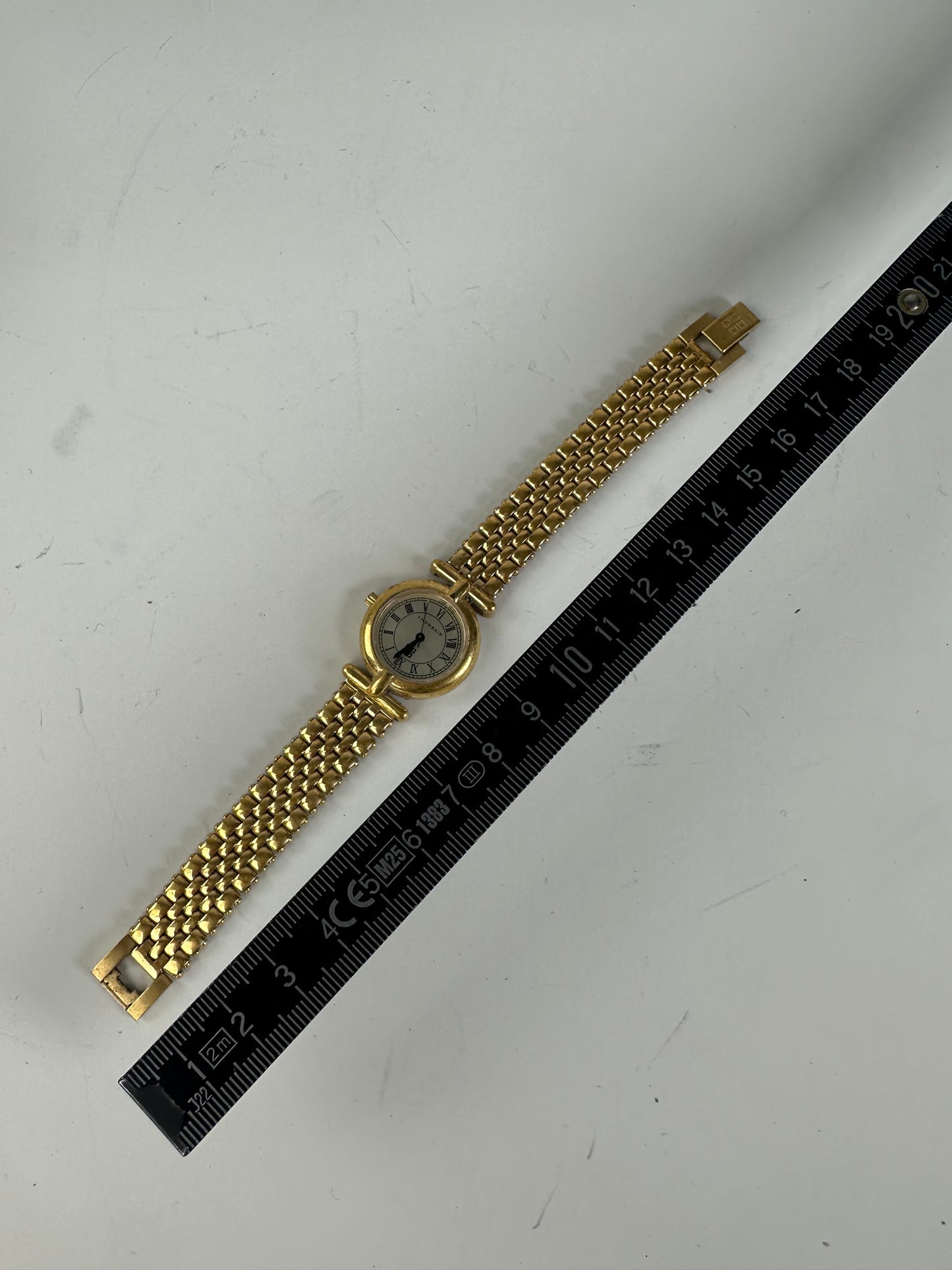 Vintage Givenchy Stainless Steel Bracelet Watch Gold Silver