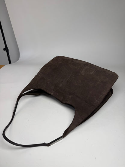 Vintage Gucci Big Suede Bag brown