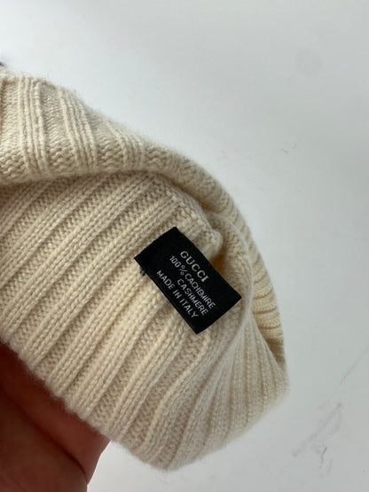 Vintage Gucci Cashmere Beanie M Cream