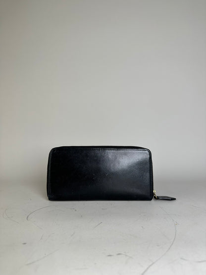 Vintage Vivienne Westwood Leather Wallet Black Gold