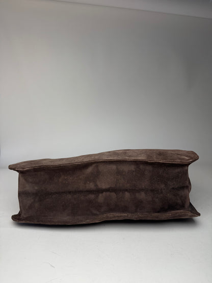 Vintage Gucci Big Suede Bag brown