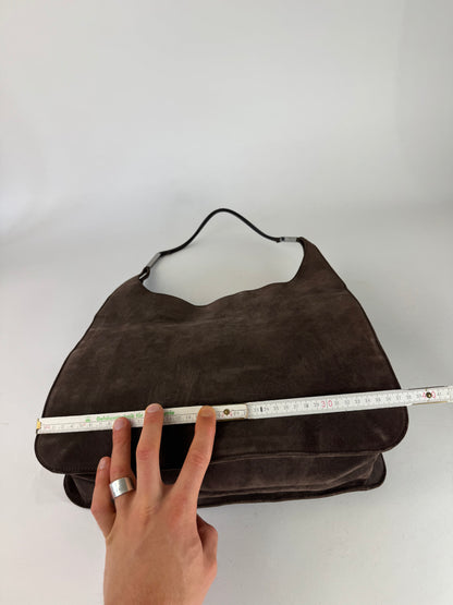 Vintage Gucci Big Suede Bag brown