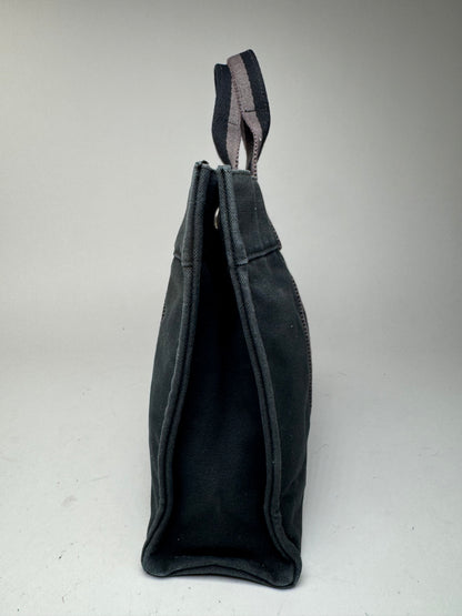 Sac cabas vintage Hermès Mini en toile noire