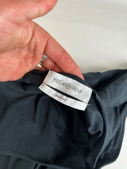 Vintage Saint Laurent Cotton Dress Black M