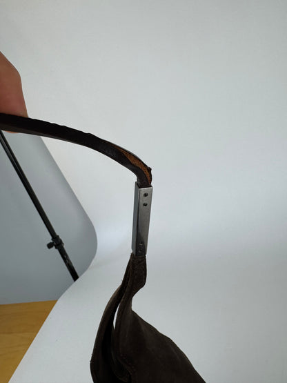 Vintage Gucci Big Suede Bag brown