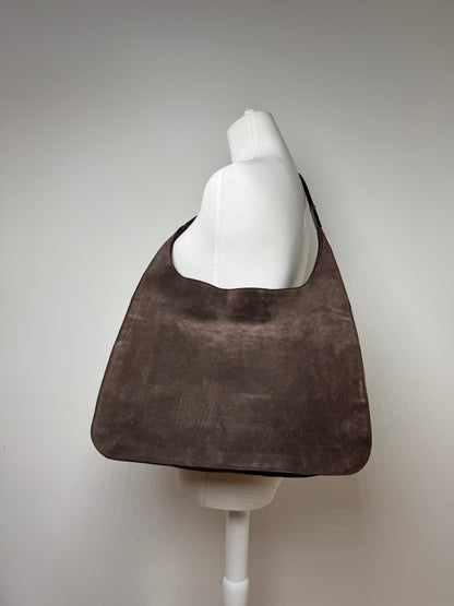 Vintage Gucci Big Suede Bag brown
