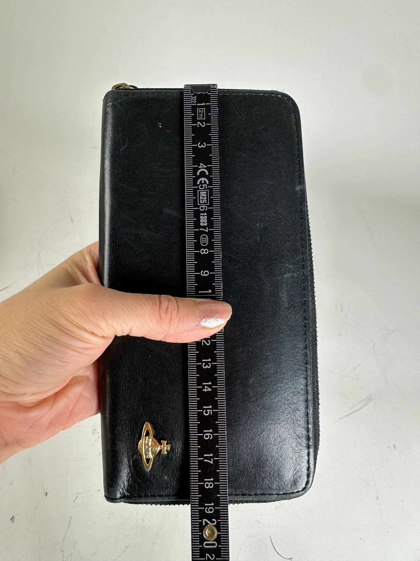 Vintage Vivienne Westwood Leather Wallet Black Gold