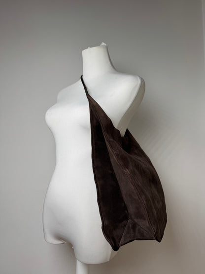 Vintage Gucci Big Suede Bag brown