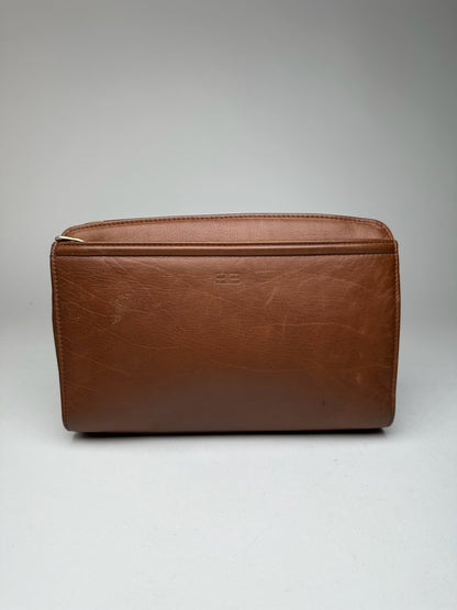 Vintage Balenciaga Leather Clutch/Cosmetic Bag brown