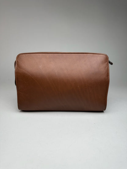 Vintage Balenciaga Leather Clutch/Cosmetic Bag brown