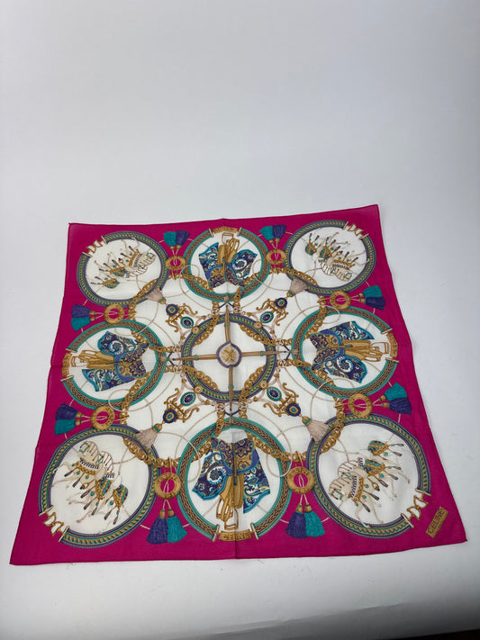 Vintage Celine Baroque Scarf red