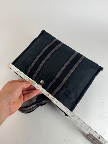 Sac cabas vintage Hermès Mini en toile noire