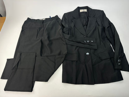 Vintage Givenchy Womens Wool Suit Black 38/M