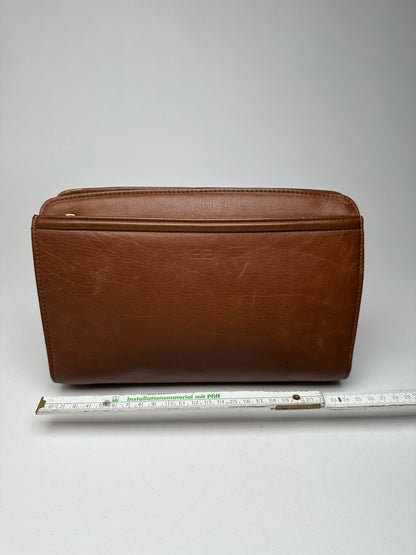 Vintage Balenciaga Leather Clutch/Cosmetic Bag brown